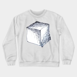 Freehand cube sketch Crewneck Sweatshirt